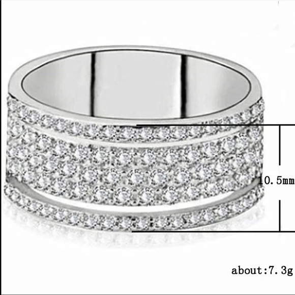New Luxury 925 Silver Diamond Eternity Ring - Picture 4 of 5